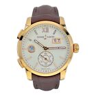 Ulysse Nardin Dual Time Manufacture Auto Rose Gold Mens Strap Watch 3346-126/91