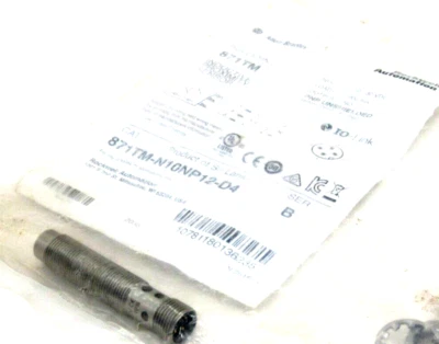 NEW AllEN BRADLEY 871TM-N10NP12-D4 PROXIMITY SENSOR 871TMN10NP12D4 - Image 1 of 3