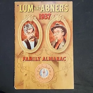 Original Vtg- Lum And Abner's 1937 Family Almanac -- Helpful Hints-Humor - Picture 1 of 6