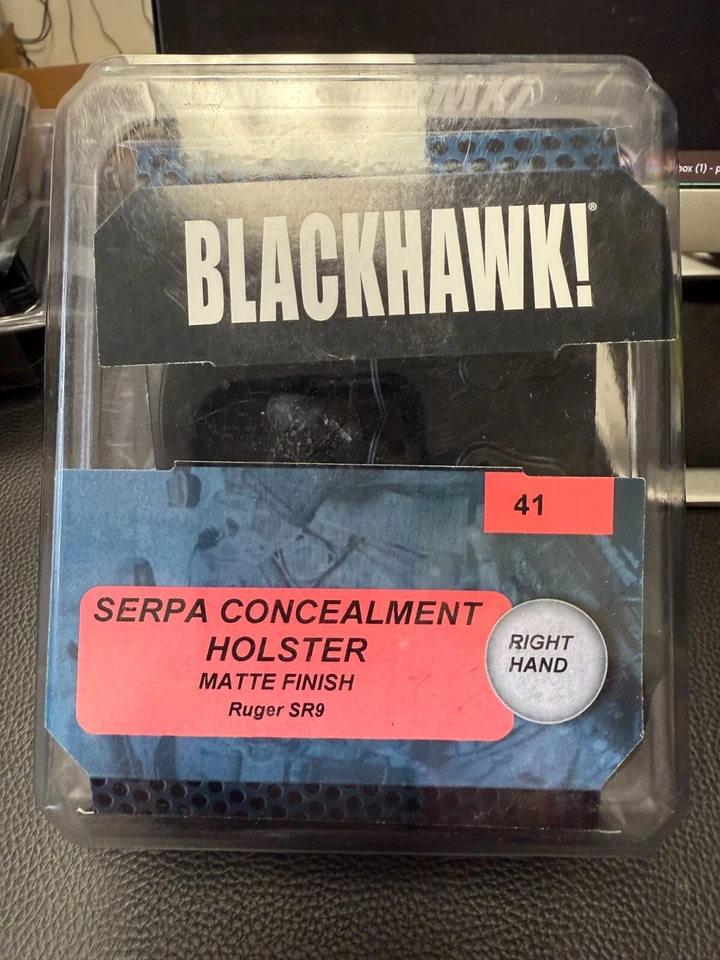 BLACKHAWK SERPA CONCEALMENT HOLSTER MATTE FINISH, RUGER SR9, RIGHT HAND 41 - Image 1 of 2