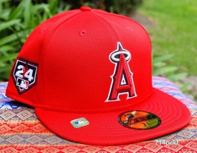 2024 MLB Spring Training Los Angeles Angels Fitted Hat New Era 59FIFTY On Field - Image 1 of 4