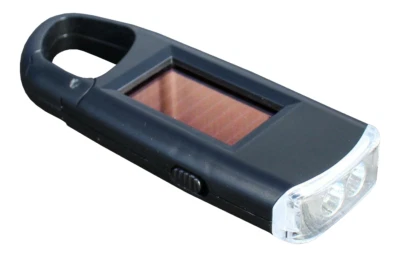POWERplus Viper Pocket Sized Solar Powered LED Flashlight with Carabina Clip - Image 1 of 4