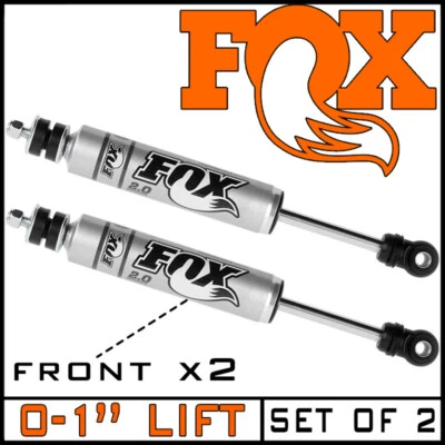 Par de Amortiguadores Delanteros FOX Performance 2.0 01-10 Silverado Sierra 2500 3500 0-1" Elevación Foto 1 de 4