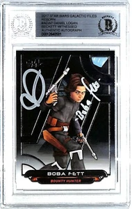 2017 Star Wars DANIEL LOGAN "Boba Fett" carta firmata #ACW7 BAS testimone slabbrato - Foto 1 di 3