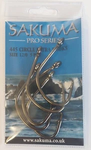 Sakuma 445 Pro series Circle Hooks 12/0 5 Pack - Picture 1 of 1