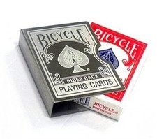 PORTACARTE ALLUMINIO BICYCLE , giochi di prestigio,trucchi magia,cilindromagico