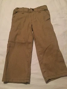 Gymboree Holiday Shine Boys Pants Size 2T Brown Tan Adj Waist - Picture 1 of 1