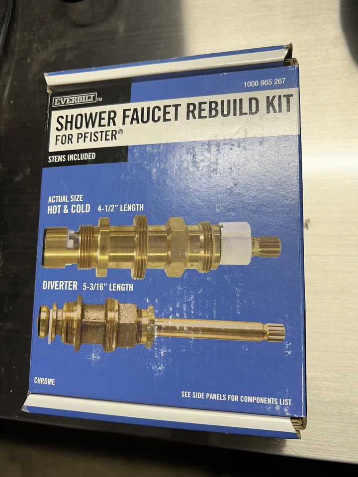 Everbilt 3-Handle Shower Valve Rebuild Kit with Ceramic Stems for Pfister Tub/Sh