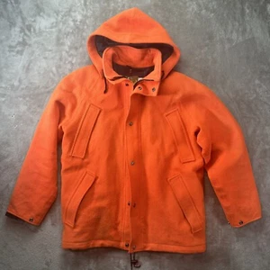 Vintage Cabela's Whitetail Blaze Orange Wolljacke mit Kapuze Gr. L Made In USA Goretex - Bild 1 von 9