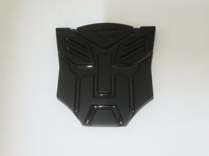 Black 3D Autobot 4 Inch Transformers Emblem Badge Decal Car Stickers - Picture 1 of 2