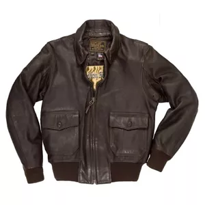 COCKPIT USA Navy Carrier Pilot’s Jacket (Long) Brown Z21I024L USA Made - Picture 1 of 10