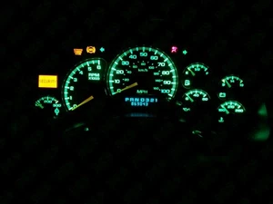 99-02 GREEN LED UPGRADE KIT SILVERADO SUBURBAN ESCALADE AVALANCHE TAHOE YUKON - Picture 1 of 24
