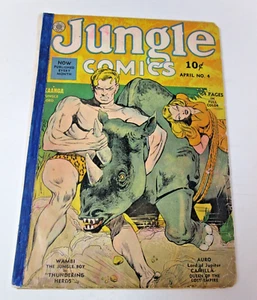 Jungle Comics #4 1940 [PR] Golden Age Fiction House Kaanga Bondage Cover - Picture 1 of 4
