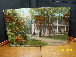 1914 Sheridan Beach Hotel Flint Lake wood branch bench Valparaiso IN Indiana - Picture 1 of 2
