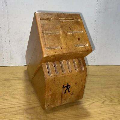 JA Henckels International Wood Wooden Knife Block 12 Slots Block Only Used - Image 1 of 4