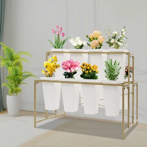 Flower Display Stand, 3-tier Flower Holder, Flower Display Stand with 12 Pieces - Picture 1 of 16