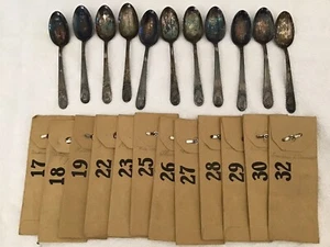 Lot of 11 VTG WM Rogers Presidential Spoons Silver Plate PLATED - Picture 1 of 10