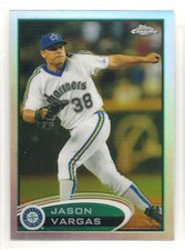 2012 Topps Chrome Refractor - #218 - Jason Vargas - Seattle Mariners