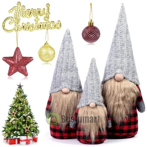3 Stück Wichtel Weihnachtsschmuck Handarbeit schwedisch Plüsch gesichtslos Nikolausdeko 2024 - Bild 1 von 10