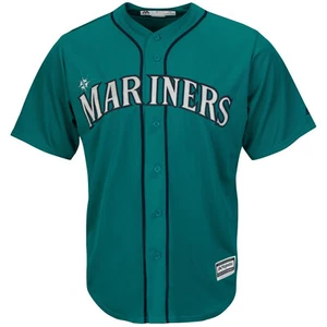 Camiseta de béisbol MLB de los Marineros de Seattle esmeralda base genial camiseta majestuosa - Imagen 1 de 8