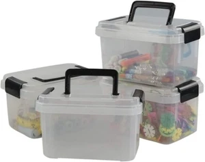 "Caja de Almacenamiento Plástica con Cierres (Paquete de 4, 2 L, Transparente) - Bild 1 von 7