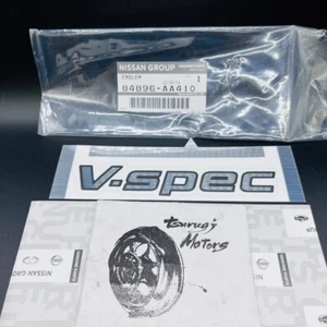NISSAN genuine V-SPEC Rear Trunk Sticker SKYLINE GTR R34 BNR34 84896-AA410 New - Picture 1 of 6