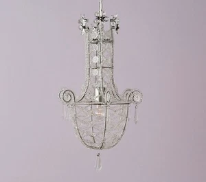 Bailey Crystal Chandelier Pottery Barn Nursery Ceiling Fixture - Picture 1 of 10