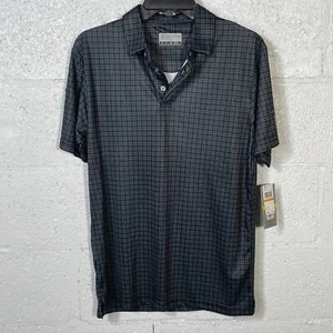 Polo de rendimiento manga corta estampado a cuadros Pga Tour para hombre - caviar pequeño - Imagen 1 de 6