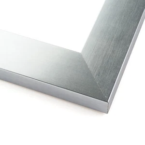 Picture Frame Moulding (Wood) 18Ft Bundle - Contemporary Silver Finish - 1.5" Wi - Picture 1 of 5