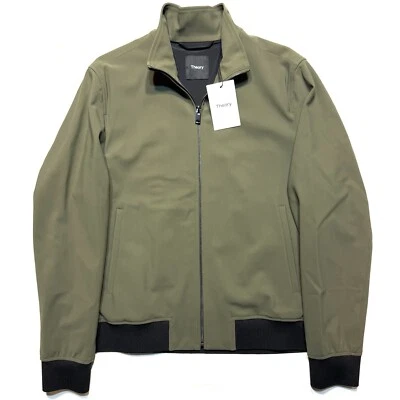 THEORY Mens Marco Precision Ponte Zip Jacket Uniform Green M (MSRP $445) - Image 1 of 4