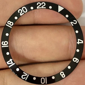 Rolex GMT-Master II 16700 16710 16760 Super Fat Font Black Bezel Insert ORIGINAL - Picture 1 of 6