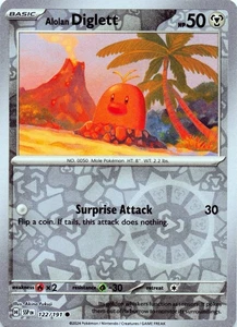 Alolan Diglett 122/191 - REVERSE HOLO - SV08: Surging Sparks - NM - Picture 1 of 2