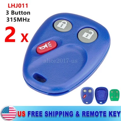 2 para 2003 2004 2005 2006 Chevrolet Silverado controle remoto chaveiro de entrada sem chave - Imagem 1 de 4