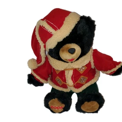 Oso de peluche copo de nieve 2006 Walmart grande 17" sombrero de Santa abrigo rojo  Foto 1 de 4