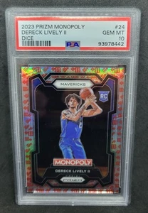 2023 Prizm Monopoly Derek Lively RC Dice PSA 10 - Picture 1 of 2