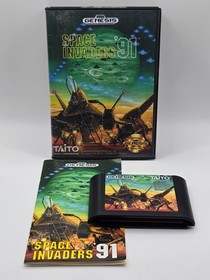 Space Invaders 91' (Sega Genesis, 1991) CIB Tested