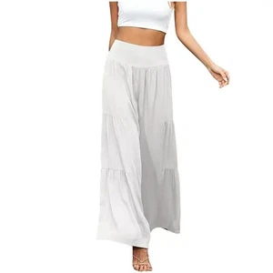 Casual Wide Leg Cotton Linen Pants - Picture 1 of 35