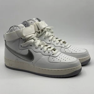 Nike Air Force 1 Hi Retro Qs Sz 8.5 Summit White/wolf Grey 743546-101 - Picture 1 of 14