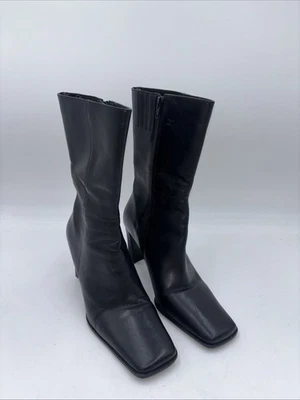 New York & Company Womens WESLEY Black Mid-Calf/Bootie  Boots 7 Medium 2911 - Image 1 of 4