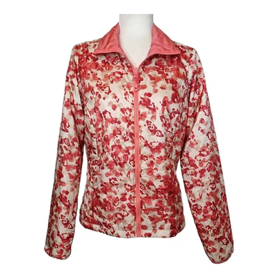 Chaqueta Mountain Hardwear Ligera Para Mujer Mediana Estampado Floral Cremallera Nylon Embalable Foto 1 de 4
