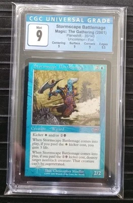 Mtg Stormscape Battlemage. (CGC) 9 Planeshift Foil. [2001]  - Image 1 of 2
