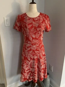 St. John knit Size 8 Knit Dress Gorgeous Orange And Creme 8 Price cut - Picture 1 of 8