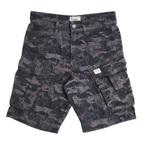 Firetrap Grey Camouflage Cargo Shorts Casual UK Men's Size S W30-32 - Picture 1 of 5
