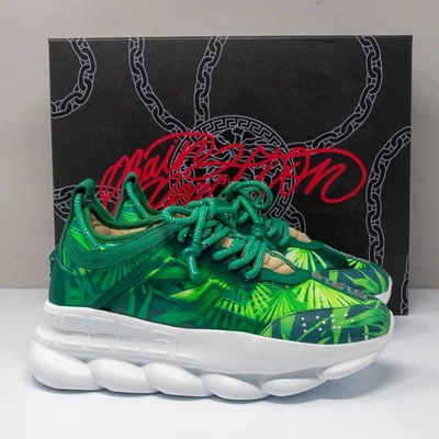 Versace x Concepts Size 39.5 Chain Reaction JLO 2000 Sneakers Green Emerald - Image 1 of 4