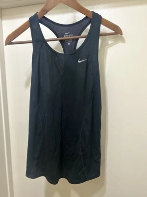 Camiseta sin mangas Nike Dri-Fit Racer para mujer talla M negra para correr atletismo Foto 1 de 4