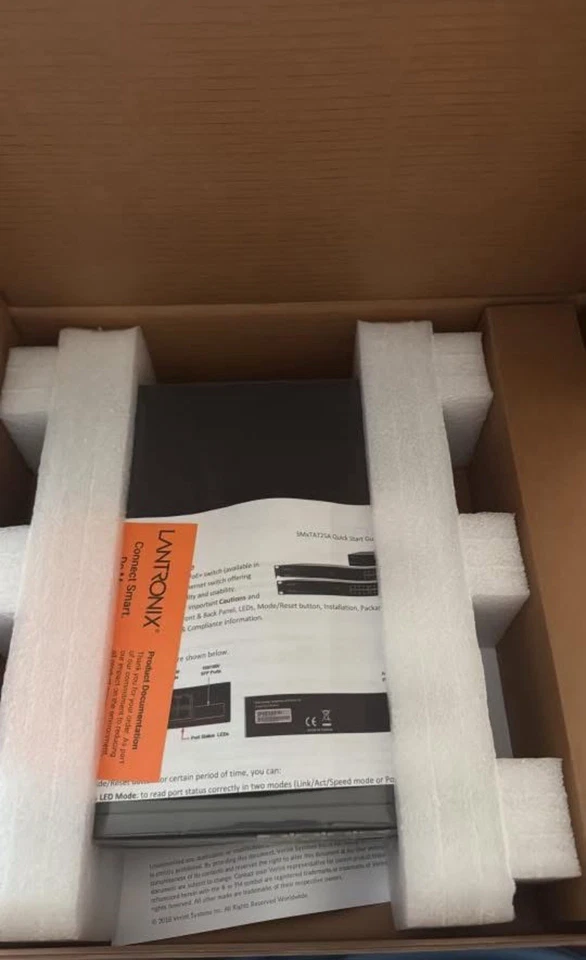 Conmutador administrado Lantronix 8 puertos Gigabit PoE+ SM8TAT2SA-VT nuevo caja abierta nuevo en caja Foto 1 de 1