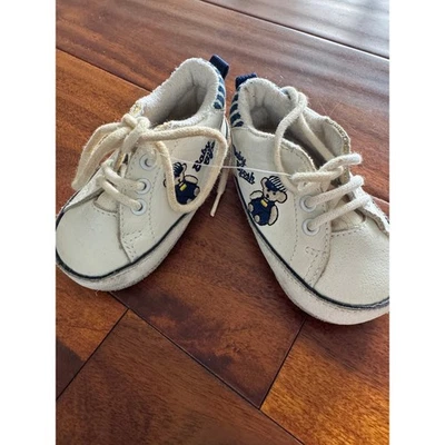 Baby Bgoosh By OshKosh B'gosh White Teddy Bear Crib Shoes Infant Toddler - Image 1 of 4