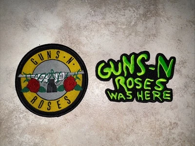 Guns N Roses Was Here Embroidered Iron On Patches - OFFICIAL Patch Set - Image 1 of 4