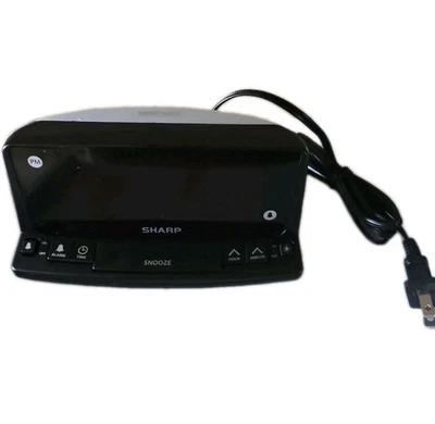 Sharp SPC1225 Night Light Alarm Clock w/ Jumbo Red LED Display - Cleaned, Tested - Image 1 of 3