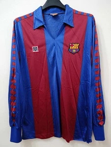 LOOK PICTURES FC BARCELONA 1981-1982 camiseta shirt trikot maillot meyba M - Picture 1 of 9